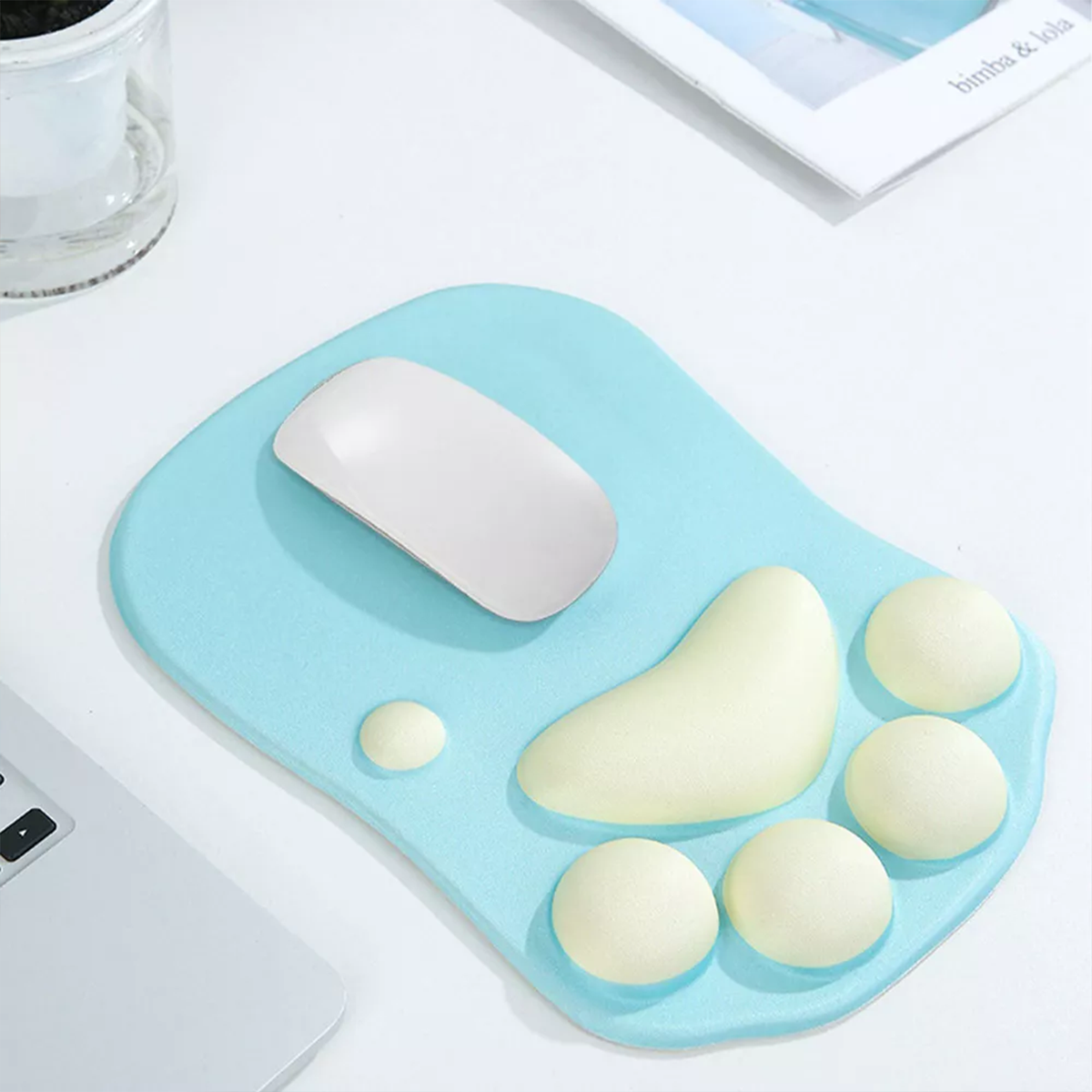 Mouse Pad With Soft Fabric Surface And Wrist Support