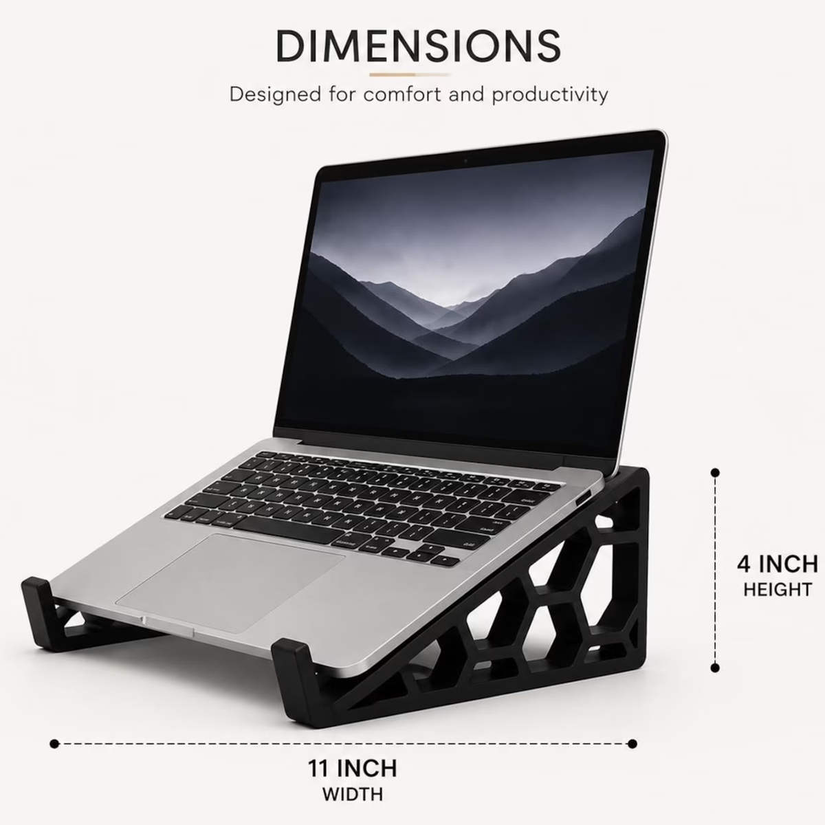 3D Printed Ergonomic Laptop Stand , Geometric Office Lift